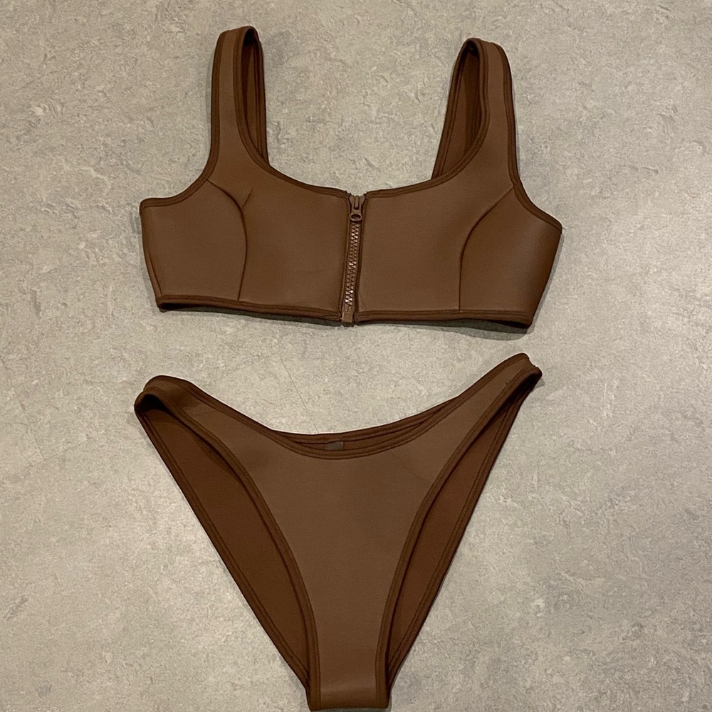 SKIMS Brown Bikini Set Swimwear